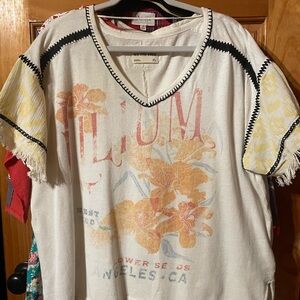 We The Free Cream V-Neck Top